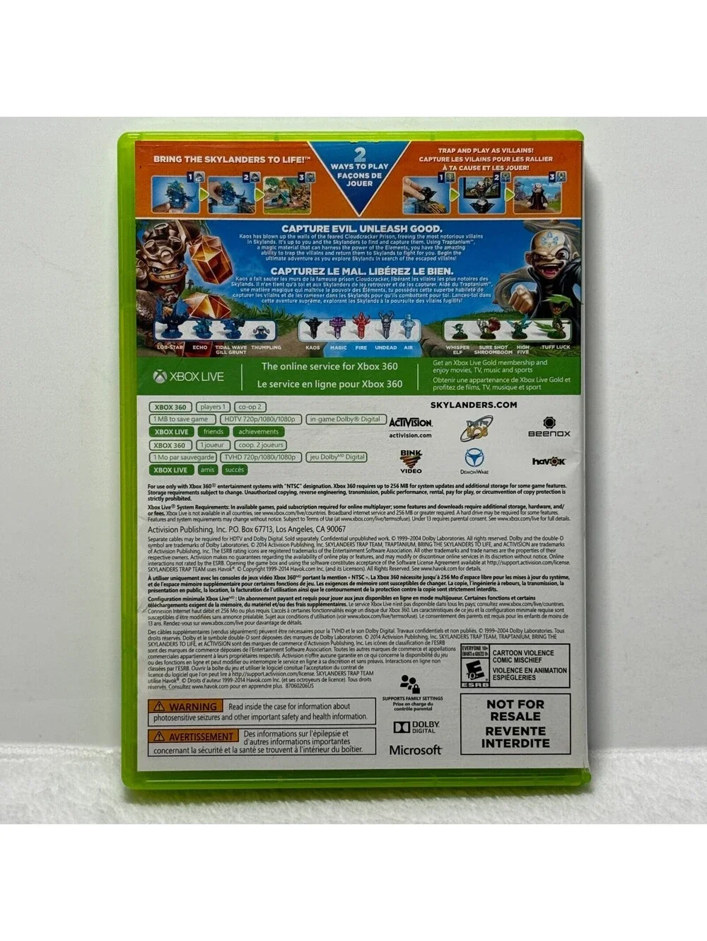 Skylanders Trap Team Xbox 360 NTSC Complete In Box